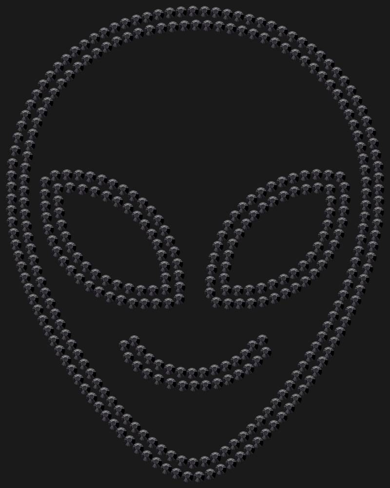 Трафарет Cute alien — RHT_UFO2_SS10_JET_BLACK