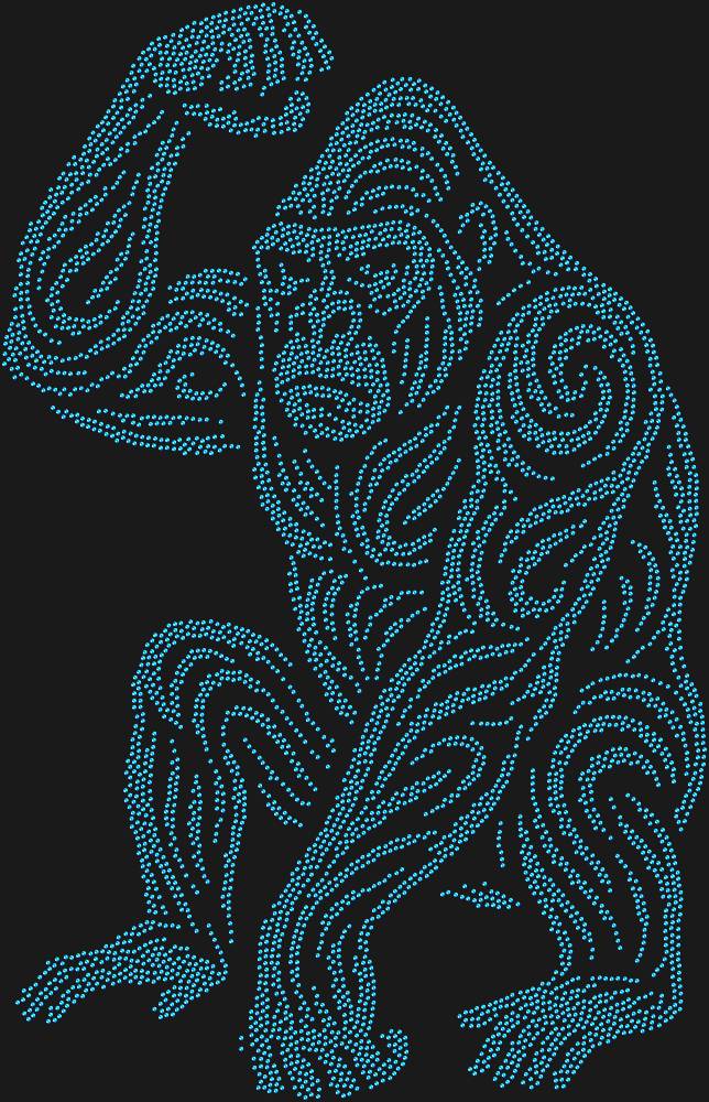 Трафарет Горилла — RHT_MONKEY4_SS10_SAPPHIRE