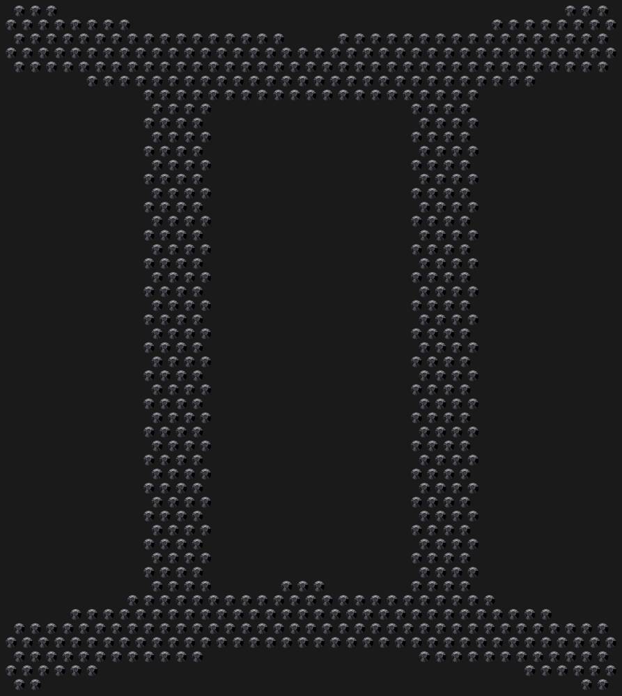 Трафарет Zodiac sign Gemini — RHT_ZODIACGEMENI1_SS16_JET_BLACK
