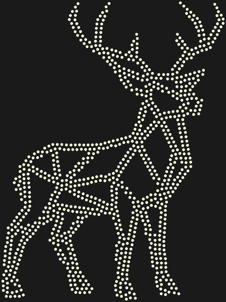 Трафарет Low-poly deer — RHT_DEER1_SS10_CRYSTAL_AB