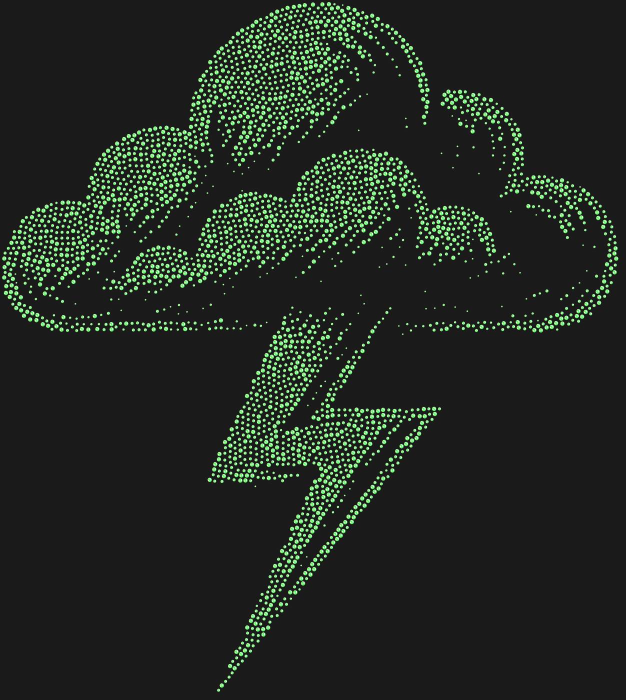 Трафарет Тучка с молнией — CLOUDSTORM1