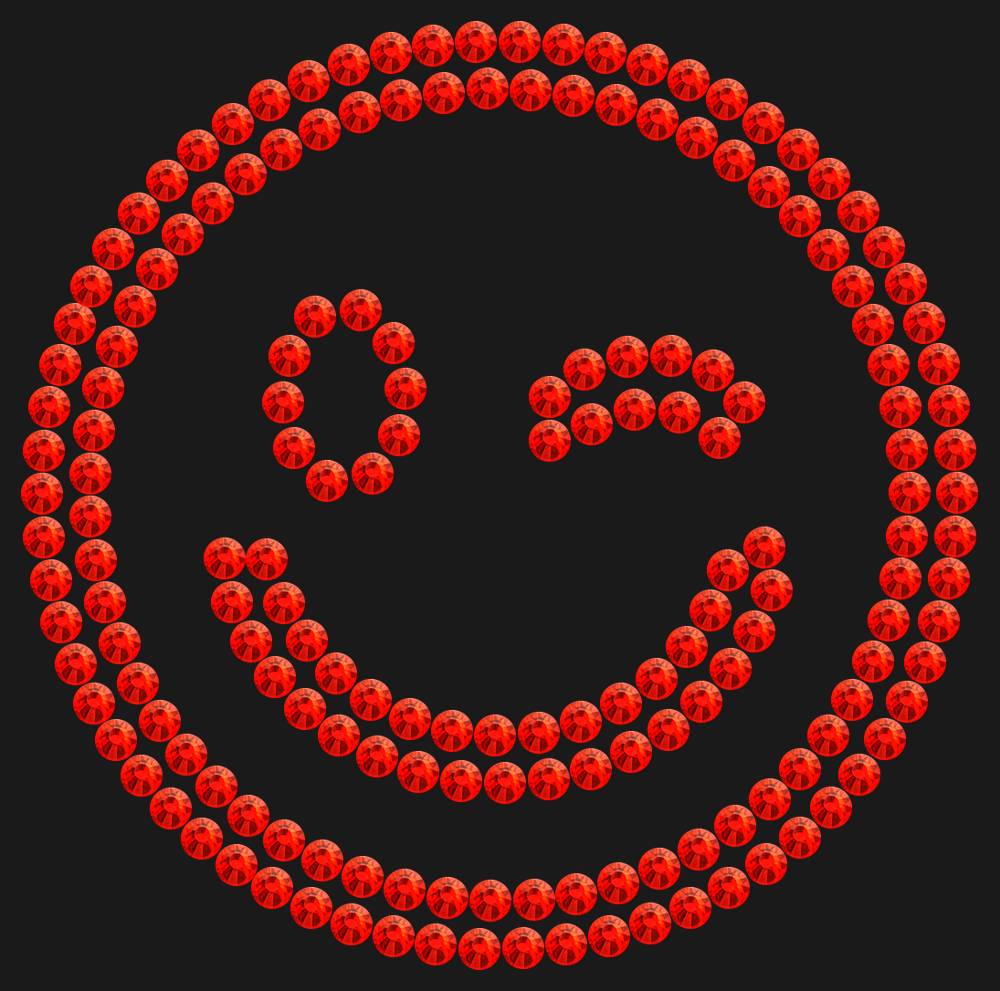Трафарет Winking emoji — RHT_SMILE2_SS16_LT_SIAM