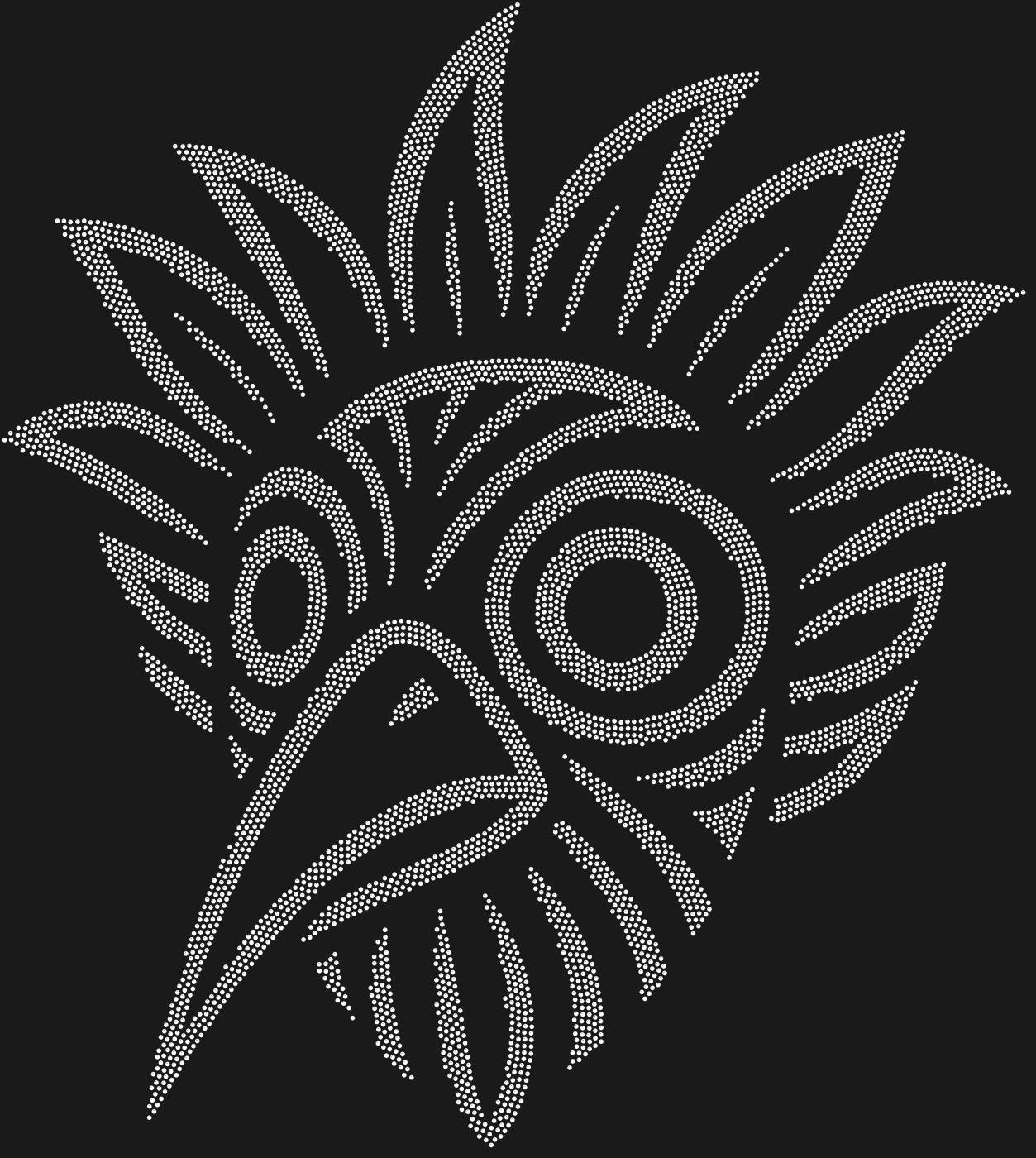 Трафарет Маска Колибри инков — HUMMINGBIRDMASK2