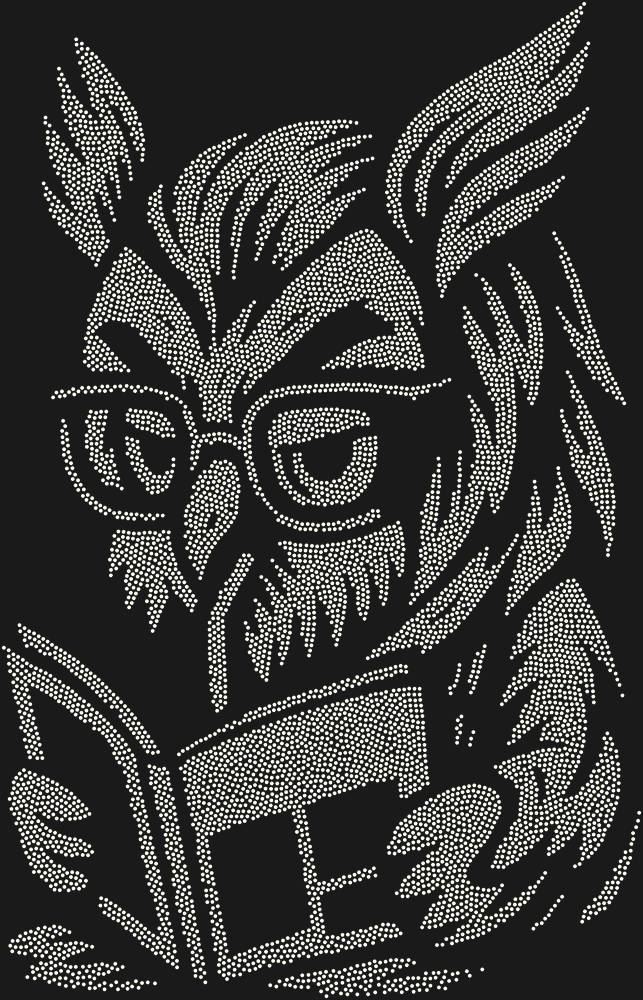 Трафарет Сова в очках — RHT_OWLBOOK1_SS20_CRYSTAL_AB