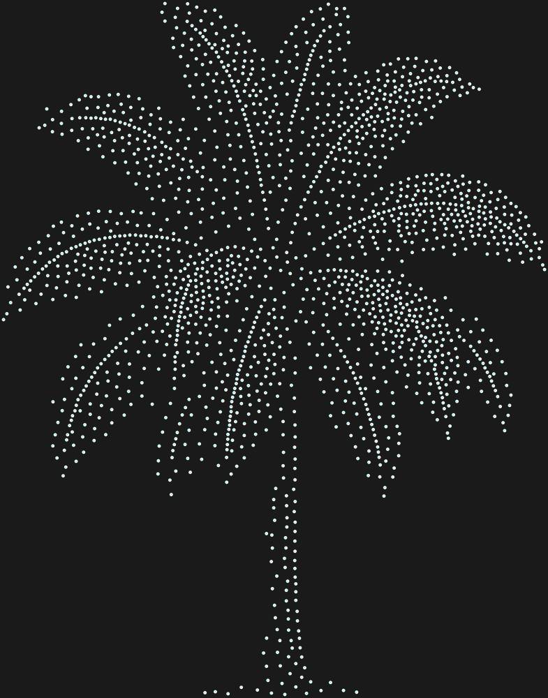 Трафарет Palm tree — RHT_PALM1_SS6_CRYSTAL_AB_DMC