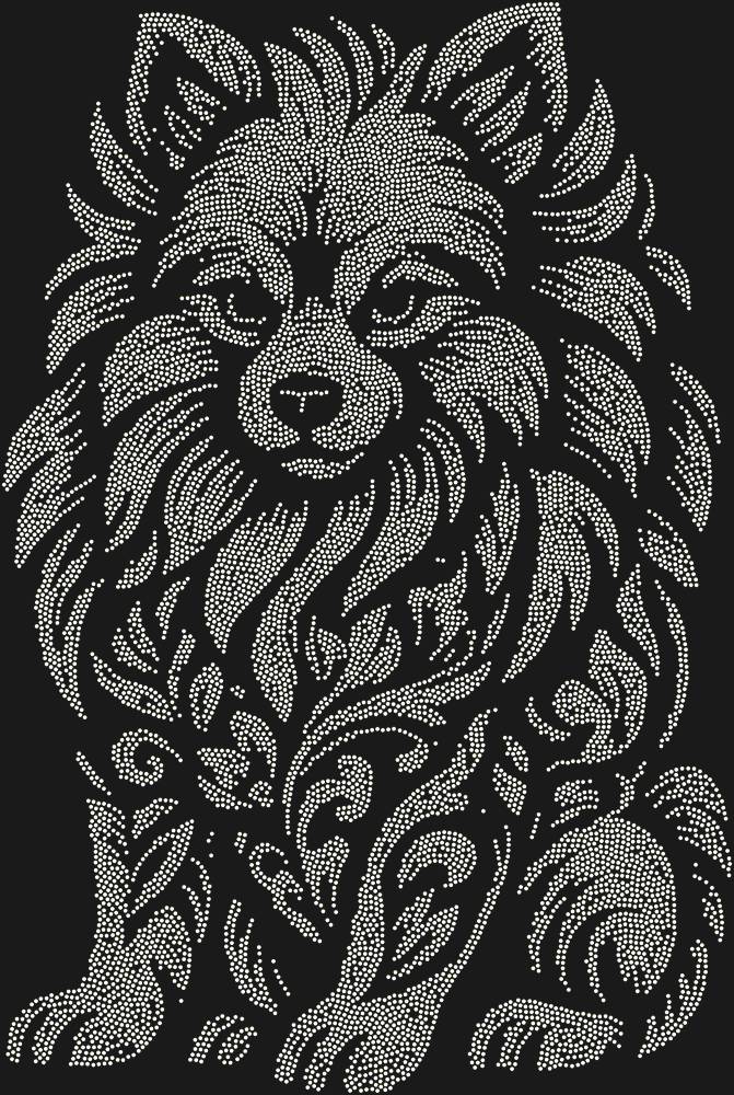 Трафарет Pomeranian Spitz — RHT_SPITZ1_SS20_CRYSTAL_AB