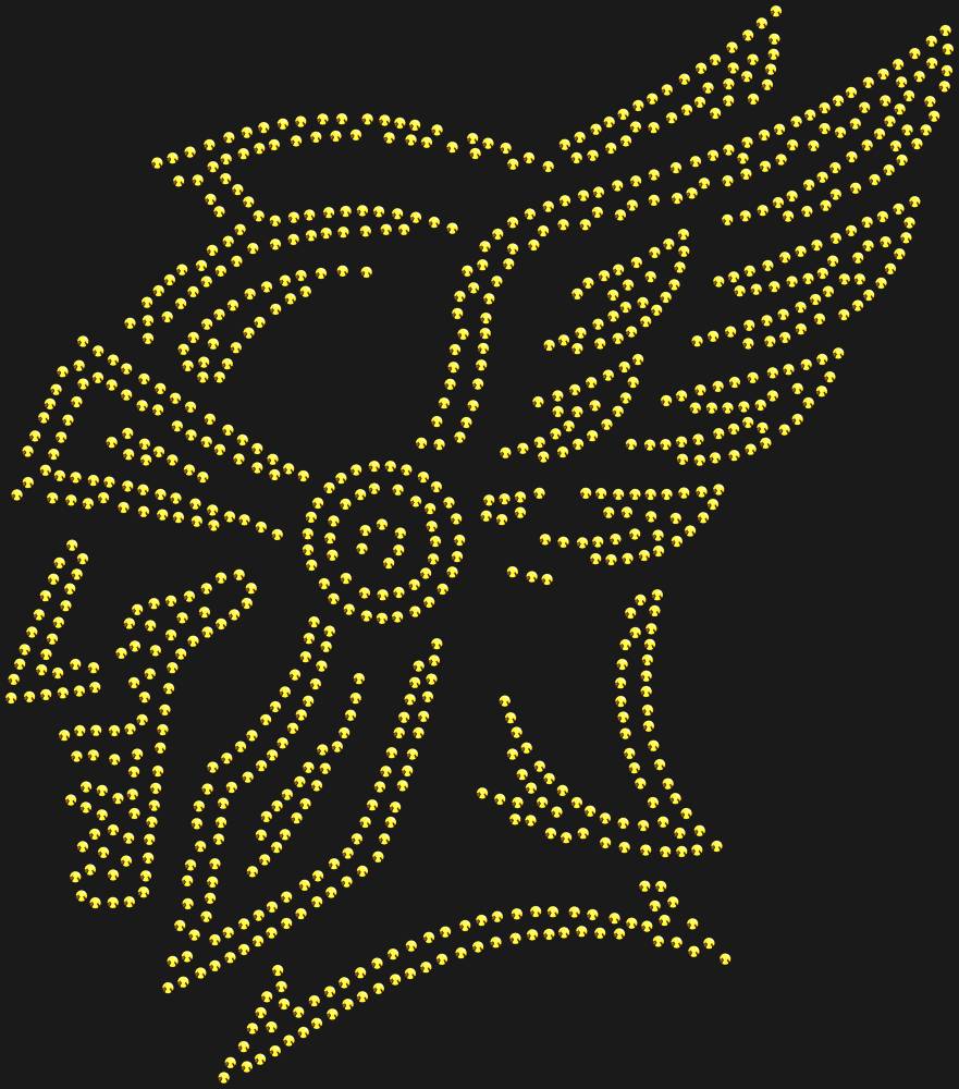 Трафарет Warrior in a winged helmet — RHT_HELMET1_SS16_GOLD