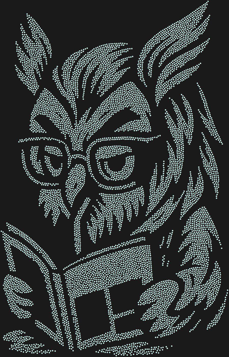 Трафарет Owl with glasses — OWLBOOK1
