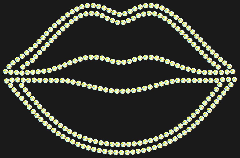 Трафарет Lips — RHT_LIPS1_SS6_CRYSTAL_AB
