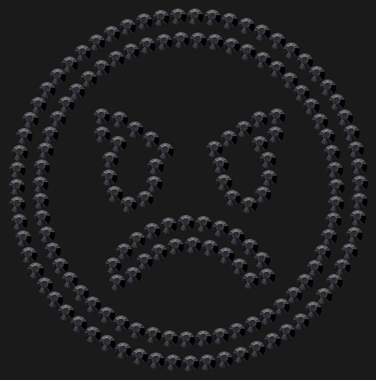 Трафарет Angry emoji — RHT_SMILE5_SS10_JET_BLACK