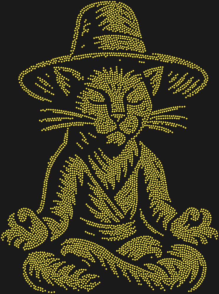 Трафарет Левитирующий кот в шляпе — RHT_CATMEDITATE1_SS5_TOPAZ