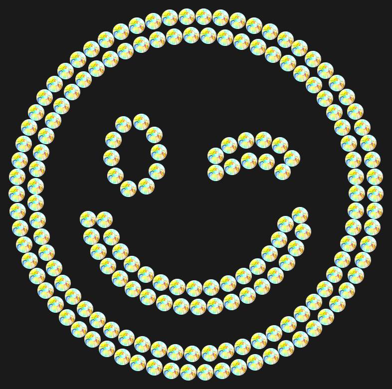 Трафарет Winking emoji — RHT_SMILE2_SS10_CRYSTAL_AB