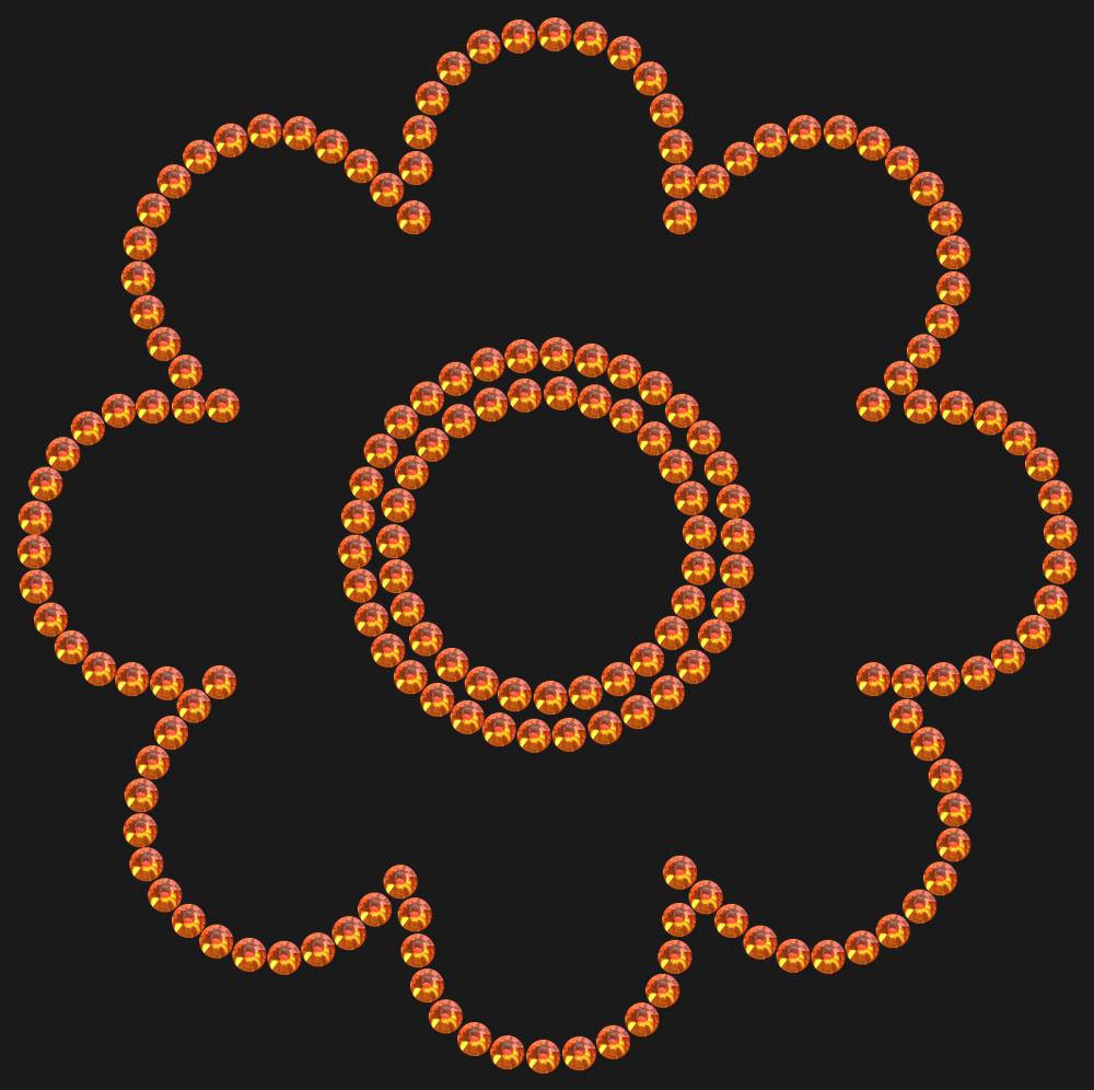 Трафарет Flower — RHT_FLOWER1_SS10_RED_VOLCANO