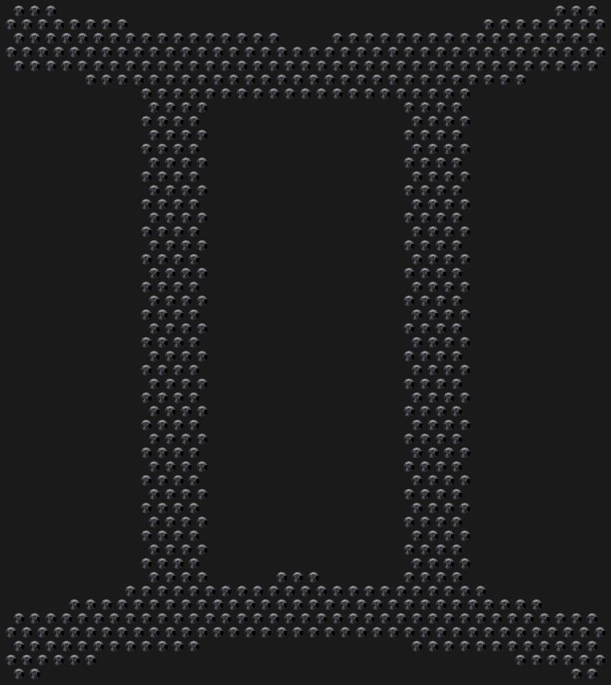 Трафарет Zodiac sign Gemini — RHT_ZODIACGEMENI1_SS10_JET_BLACK