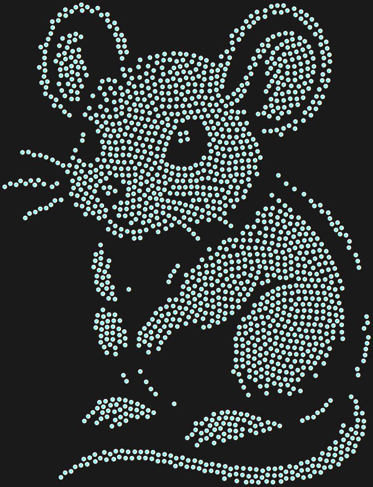 Трафарет Mouse — RHT_MOUSE1_SS20_CRYSTAL_AB_DMC