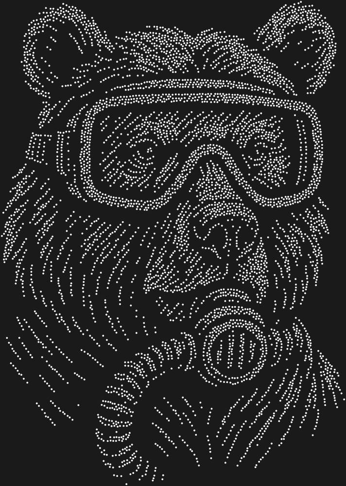 Трафарет Медведь с аквалангом — RHT_BEAR2_SS20_CRYSTAL_CLEAR
