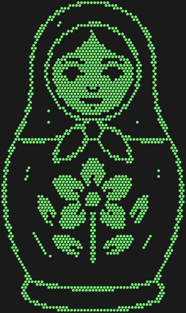 Трафарет Matryoshka doll — RHT_MATRYOSHKA1_SS16_LT_PERIDOT