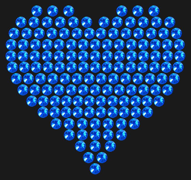 Трафарет Compact heart — RHT_HEART5_SS16_SAPPHIRE