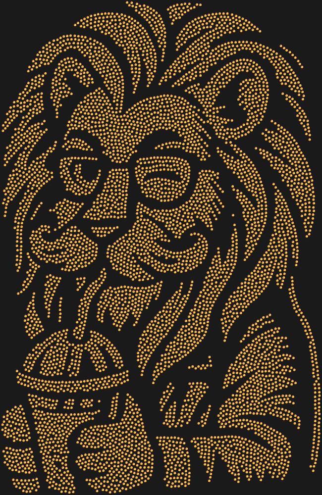 Трафарет Hipster lion — RHT_LIONHIPSTER1_SS12_RED_VOLCANO