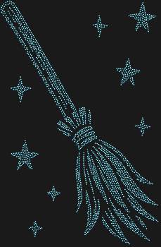Рисунок из страз «Метла» – это 1987 изящных бликов, парящих в звёздной ночи, зовущих за собой в волшебный мир.