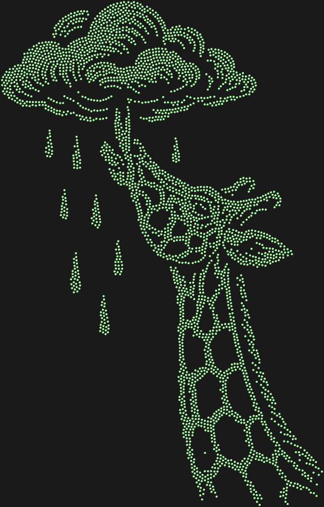 Трафарет Жираф, пьющий из облака — RHT_GIRAFFE1_SS10_LT_PERIDOT
