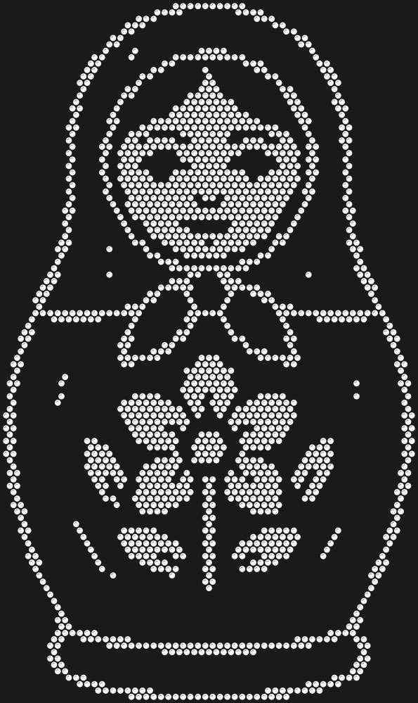 Трафарет Matryoshka doll — RHT_MATRYOSHKA1_SS10_CRYSTAL_CLEAR