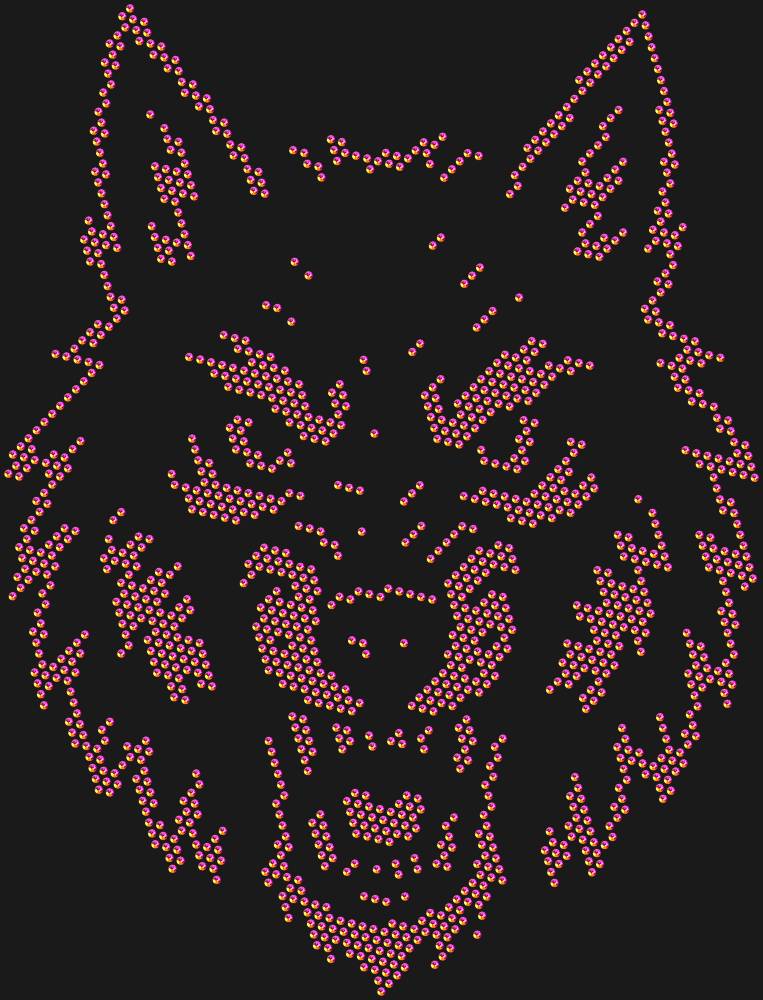 Трафарет Wolf — RHT_WOLF1_SS10_RAINBOW