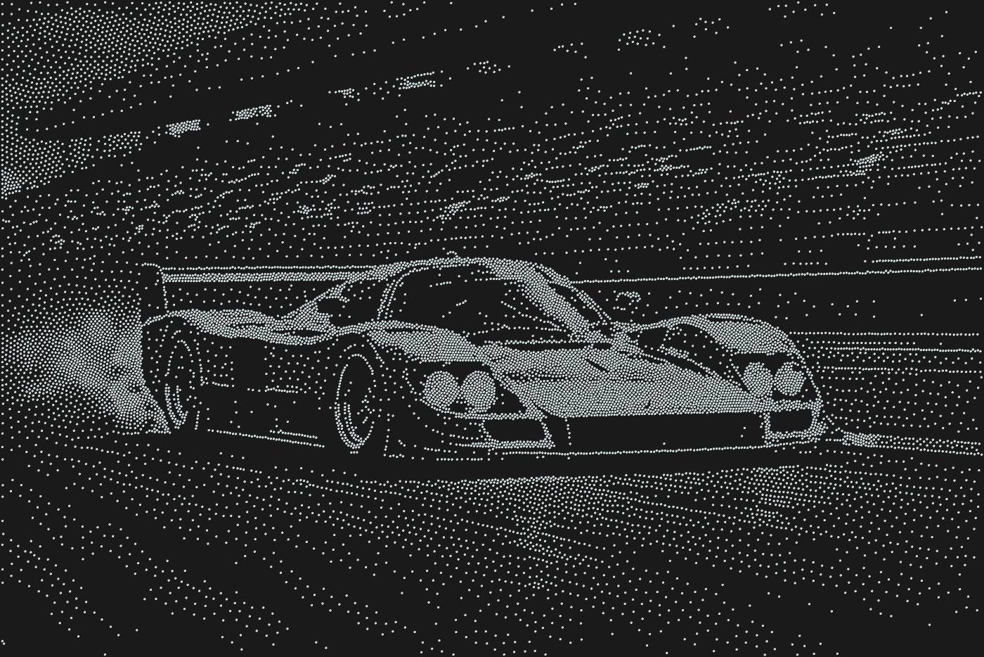 Трафарет Гоночный автомобиль на треке — RACECAR2