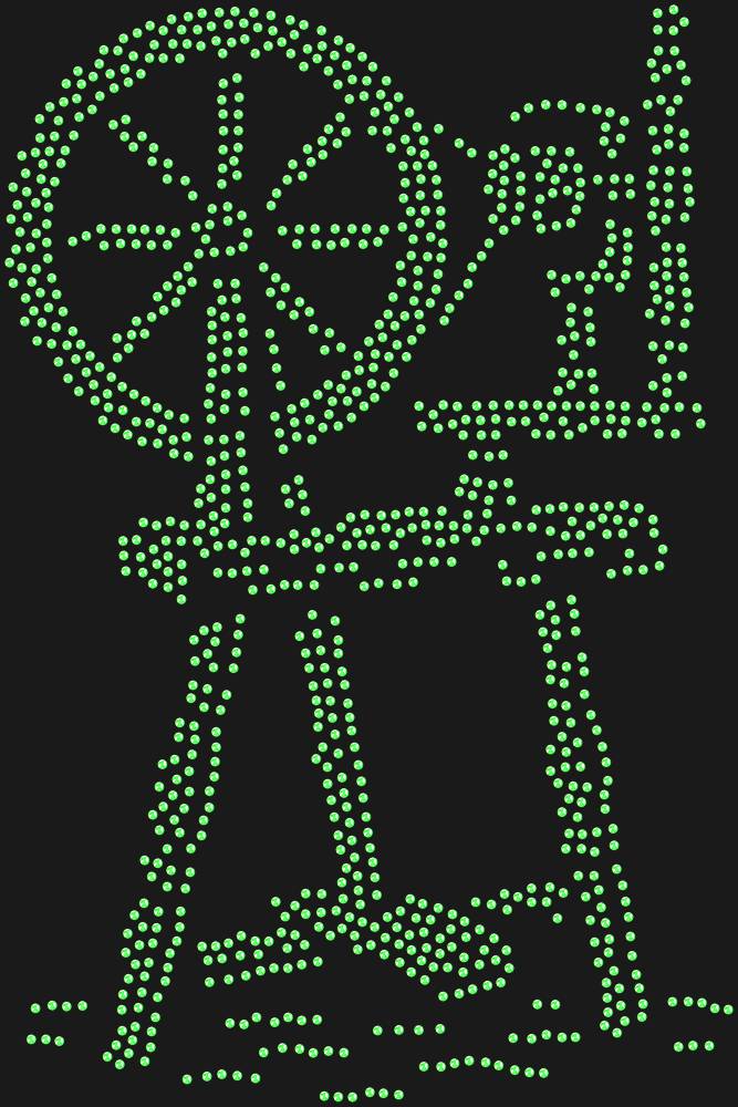 Трафарет Spinning wheel — RHT_SPINWHEEL1_SS16_LT_PERIDOT