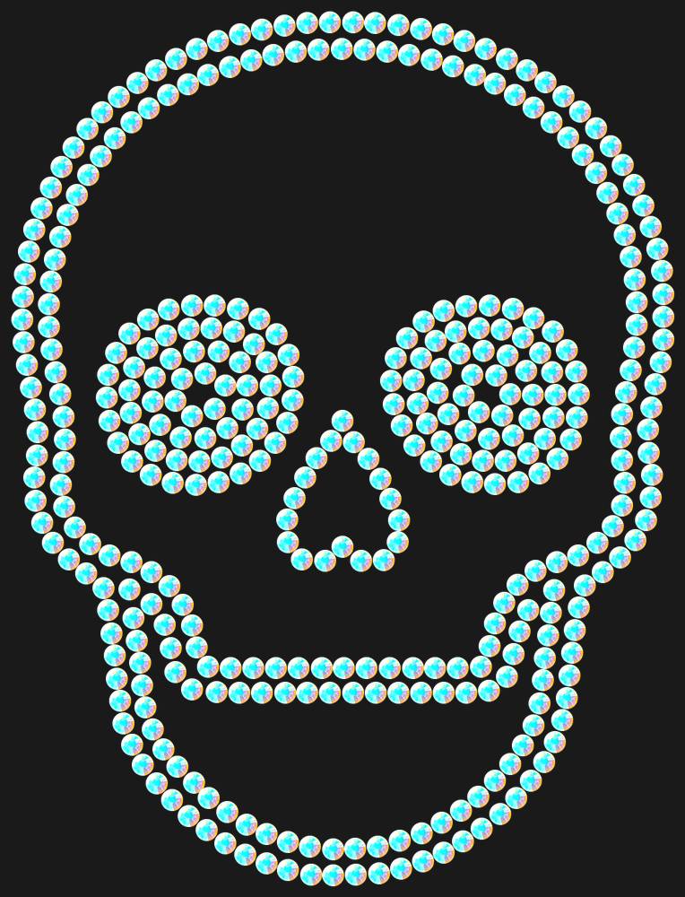 Трафарет Skull — RHT_SCULL2_SS10_CRYSTAL_AB_DMC