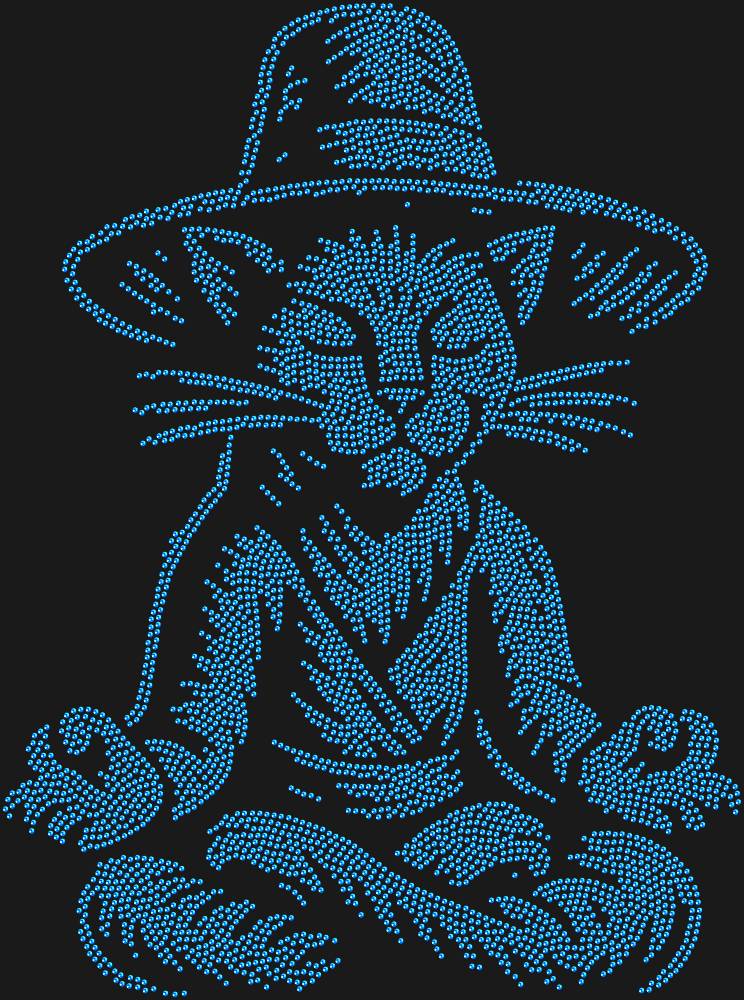 Трафарет Levitating cat in a hat — RHT_CATMEDITATE1_SS10_SAPPHIRE