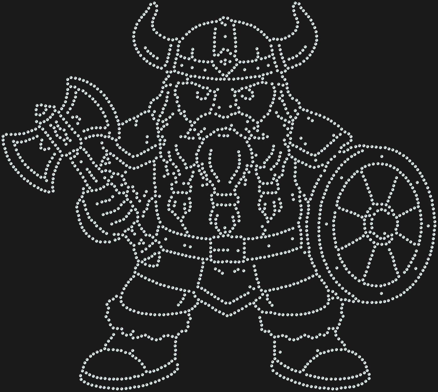 Трафарет Боевой гном — GNOMEWARRIOR1