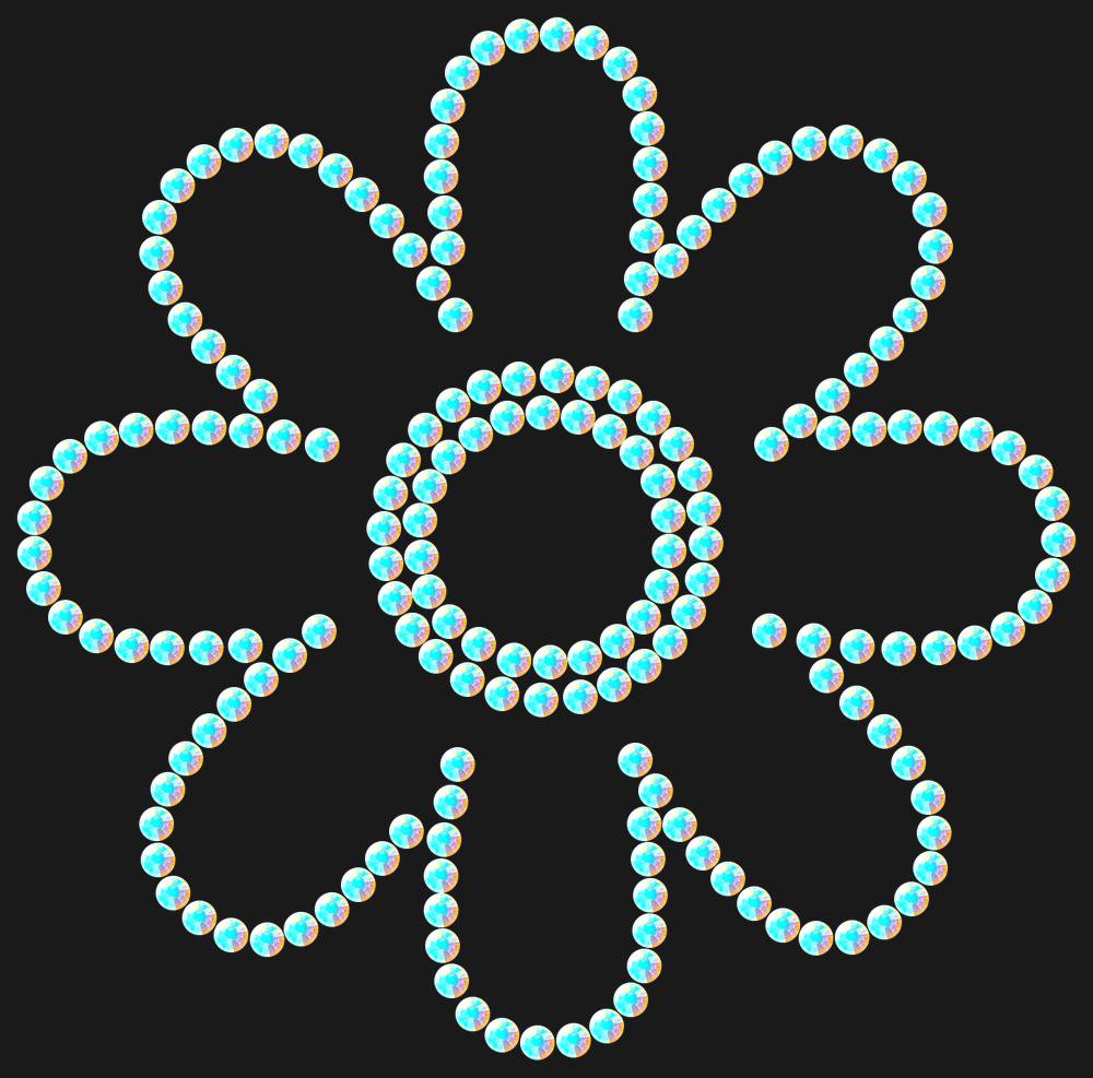 Трафарет Chamomile — RHT_FLOWER2_SS16_CRYSTAL_AB_DMC