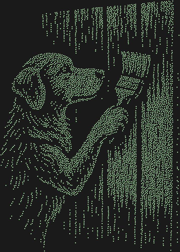 Трафарет Собака красит забор — RHT_DOG7_SS20_LT_PERIDOT