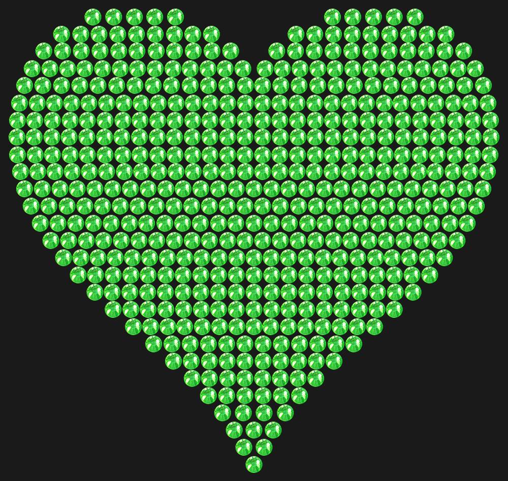 Трафарет A big heart — RHT_HEART4_SS10_LT_PERIDOT