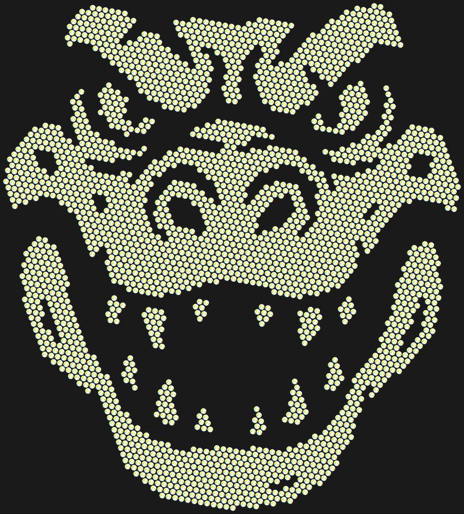 Трафарет Alligator head — RHT_CROCODILE1_SS6_CRYSTAL_AB