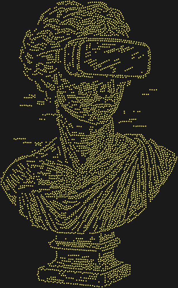 Трафарет Заглюченный Бюст — RHT_GLAZEDBUST1_SS16_TOPAZ