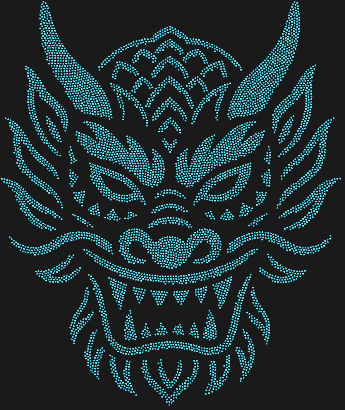 Трафарет Китайская маска Дракон — DRAGONMASK2