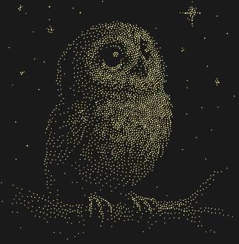 Рисунок из страз по номерам «Совенок на ветке (на худи)» с 2673 сияющими стразами — это маленькое чудо, где каждый блик оживляет взгляд совенка, устремленный к звездным мечтам.