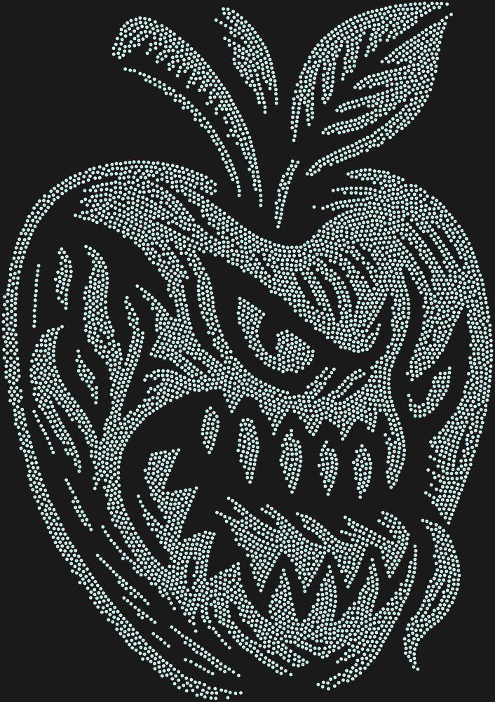 Трафарет Apple monster — RHT_APPLEMONSTER1_SS5_CRYSTAL_AB_DMC