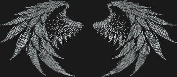 Трафарет из страз «Крылья ангела», сияющий 3887 хрустальными искрами, превратит любое полотно в ослепительную небесную мечту, касаясь души нежностью и вдохновением.