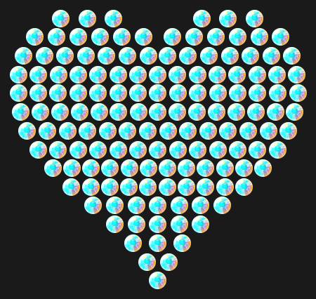 Трафарет Compact heart — RHT_HEART5_SS6_CRYSTAL_AB_DMC