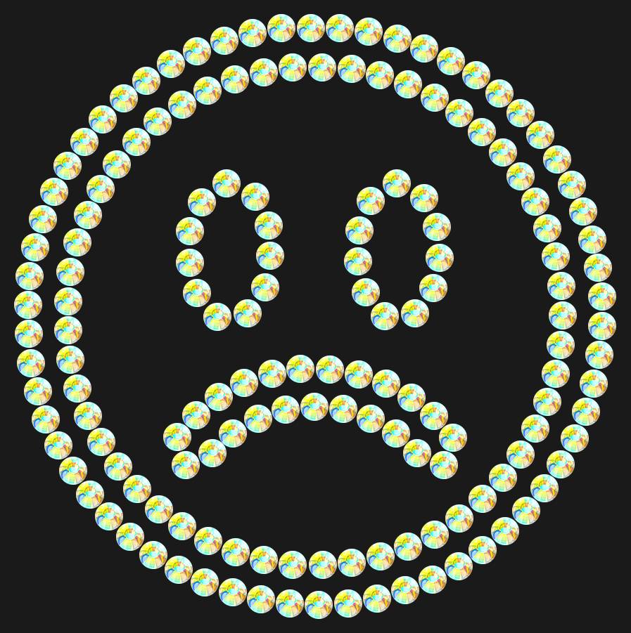 Трафарет Sad emoji — RHT_SMILE6_SS12_CRYSTAL_AB