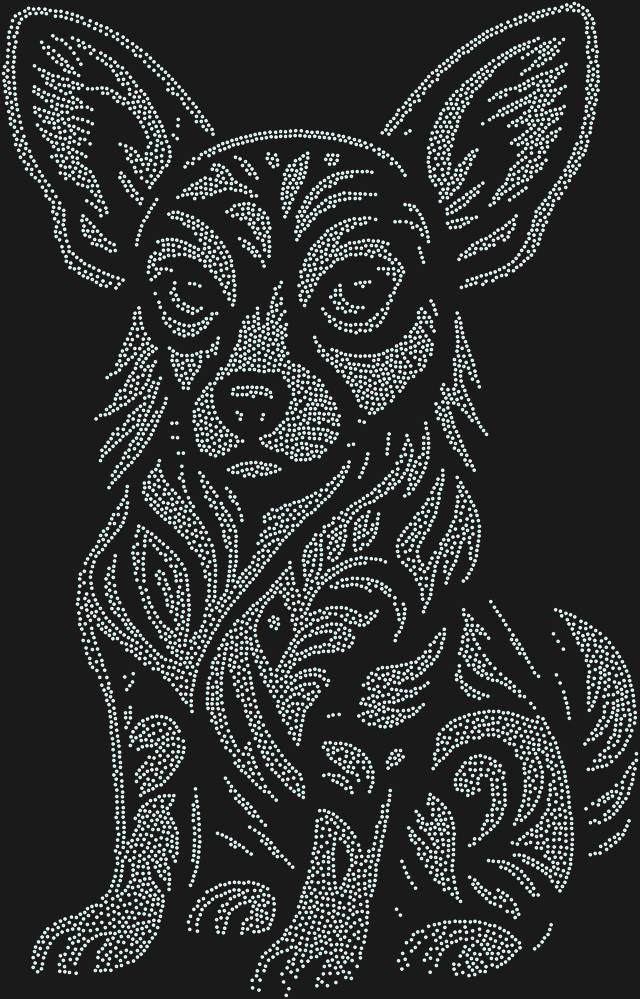 Трафарет Chihuahua — RHT_CHIHUAHUA1_SS16_CRYSTAL_AB_DMC