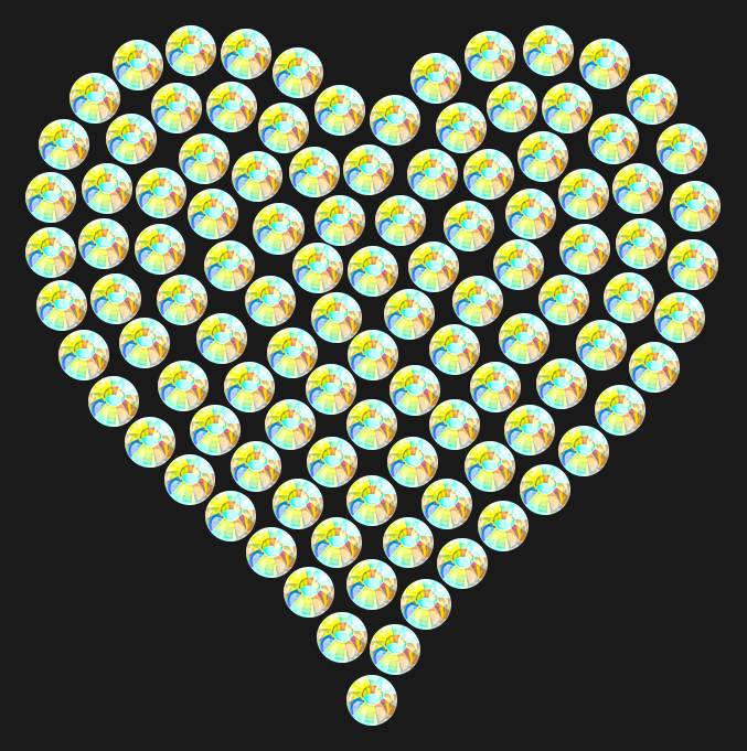 Трафарет Mini heart dense — RHT_HEART1_SS16_CRYSTAL_AB