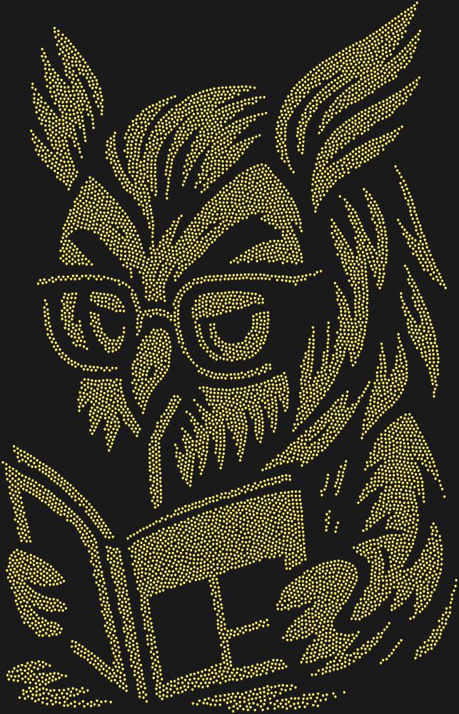 Трафарет Сова в очках — RHT_OWLBOOK1_SS3_GOLD