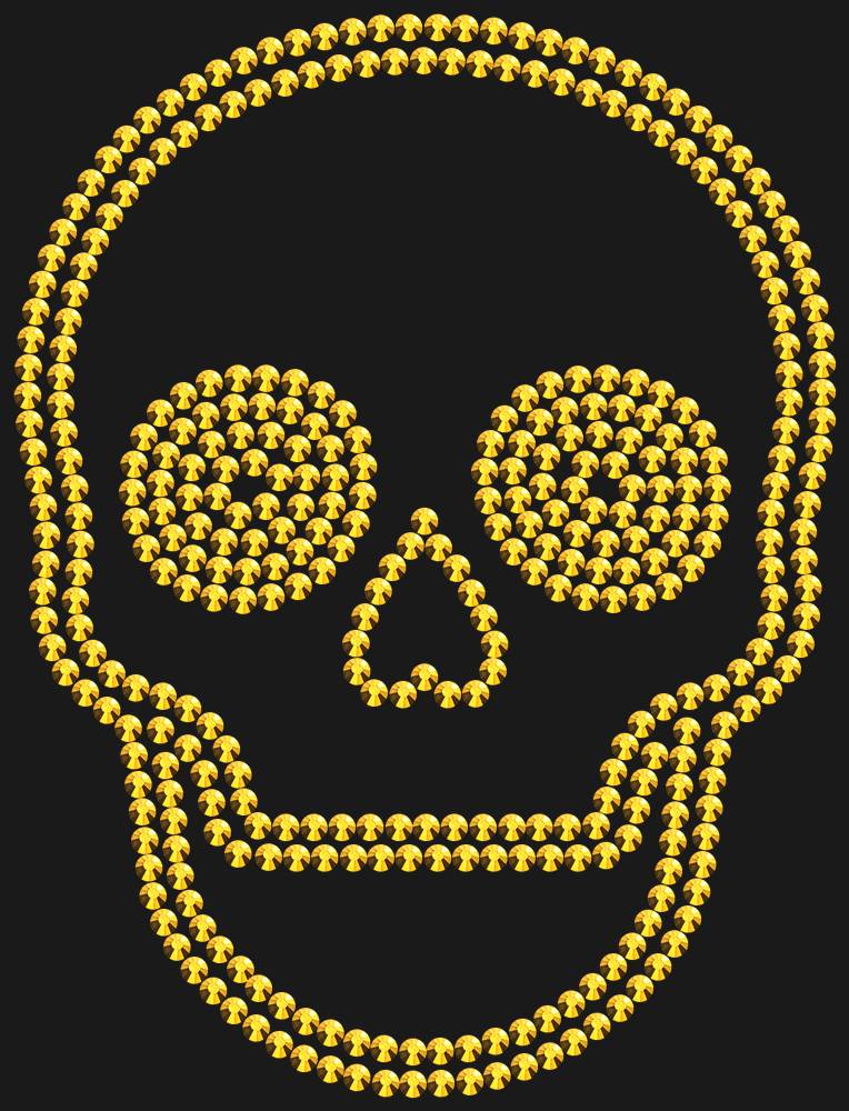 Трафарет Skull — RHT_SCULL2_SS10_GOLD