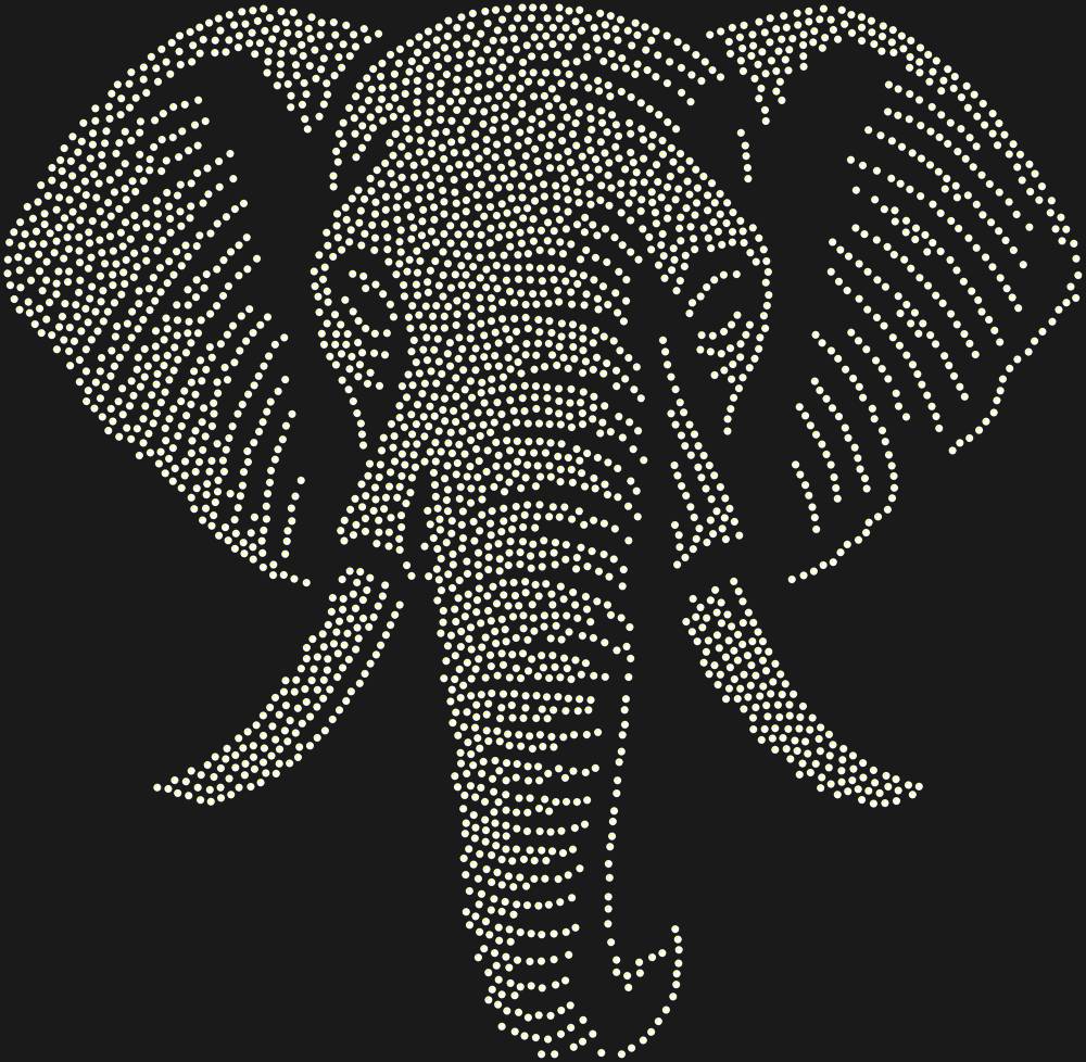Трафарет Слон — RHT_ELEPHANT1_SS16_CRYSTAL_AB