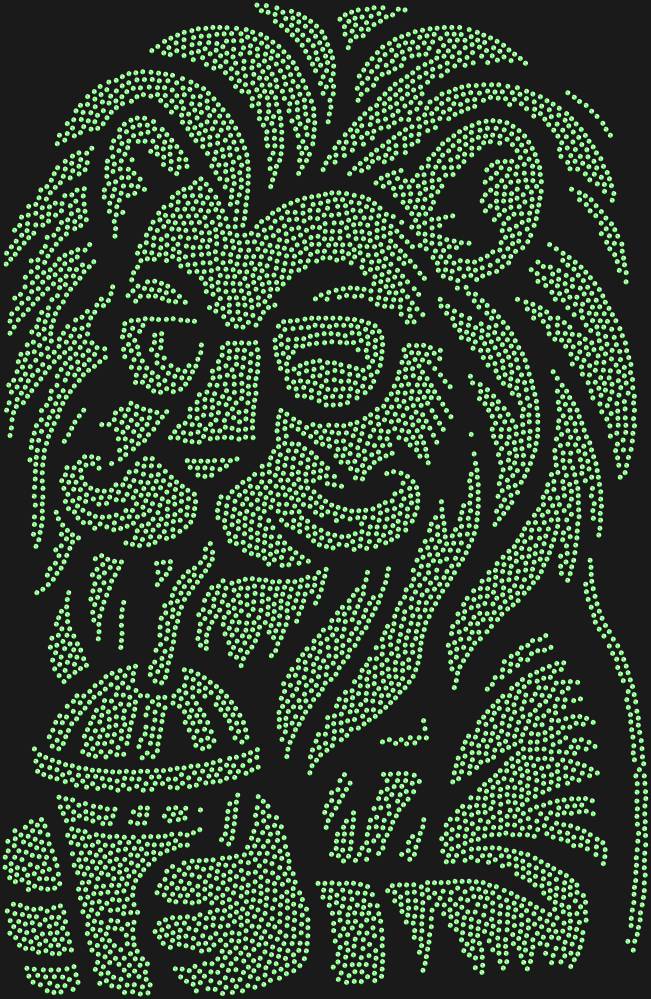Трафарет Лев-хипстер — RHT_LIONHIPSTER1_SS10_LT_PERIDOT
