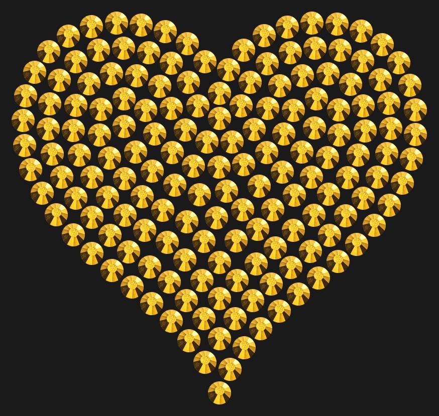 Трафарет Heart average — RHT_HEART2_SS16_GOLD